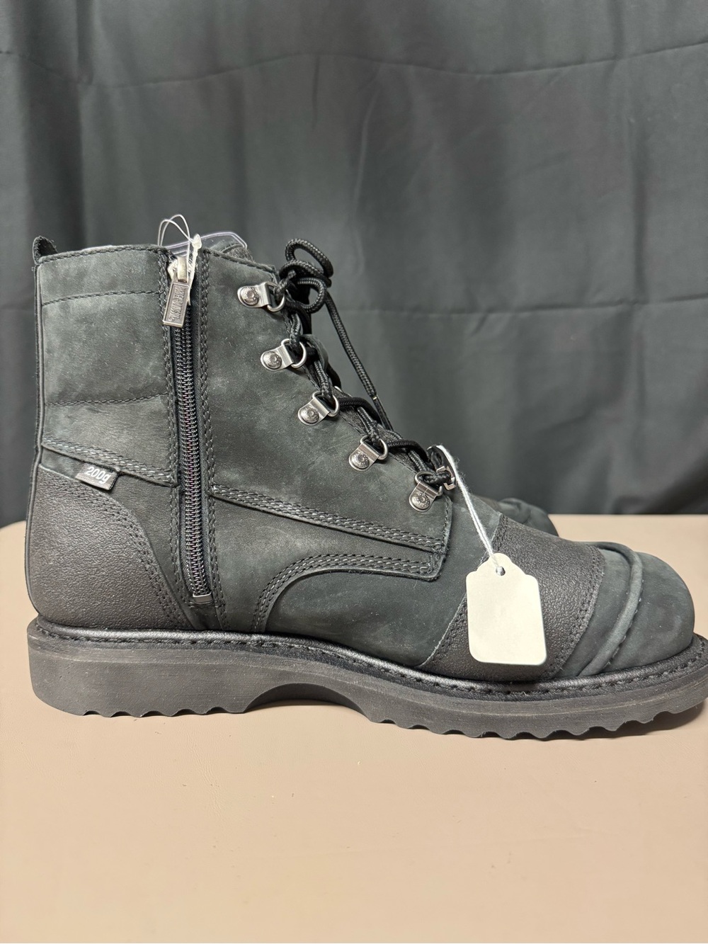 Harley-Davidson Men's Hagerman Warm Black Nubuck & Leather Work Boots - Picture 6 of 16